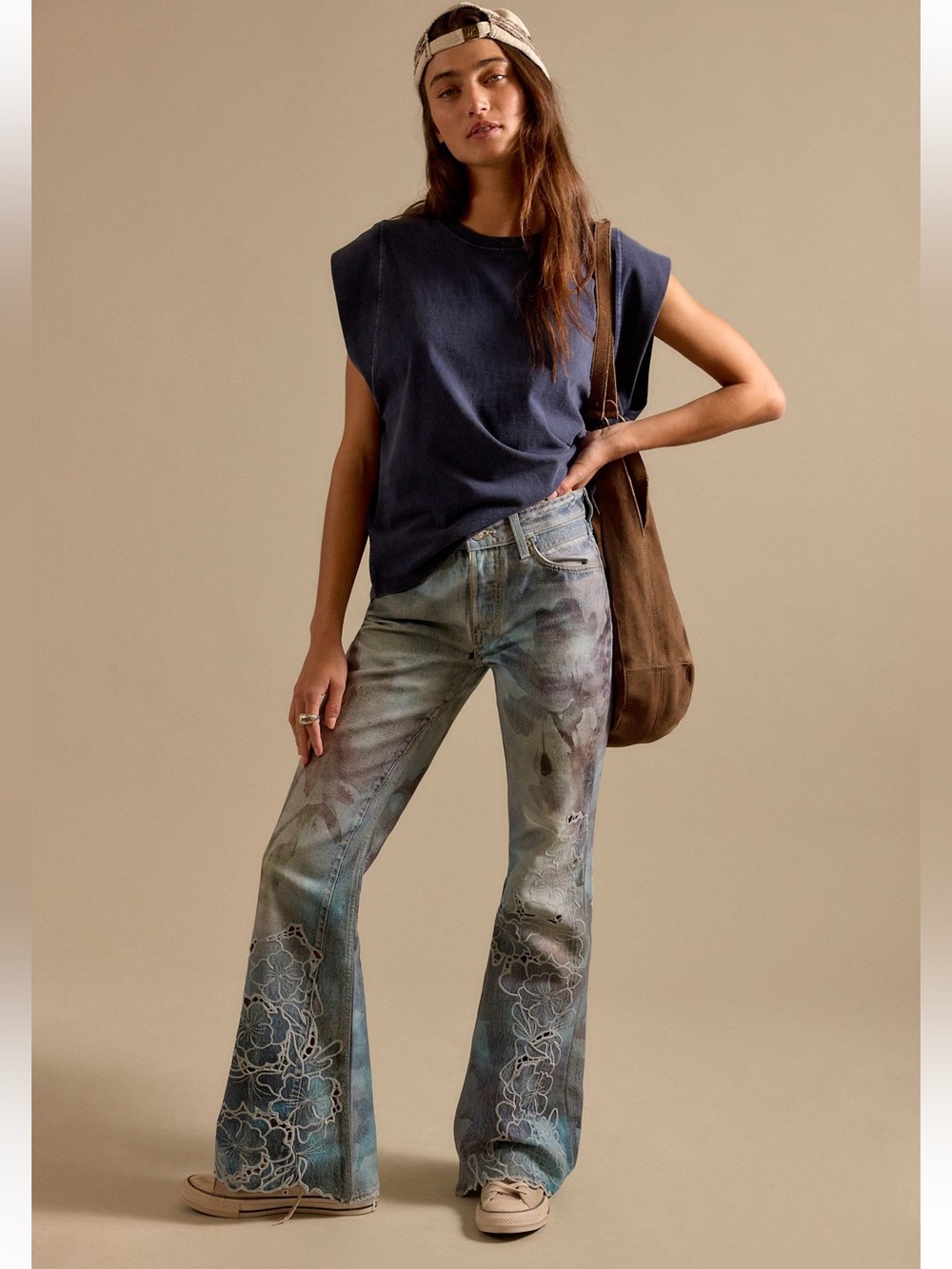 NWT FREE PEOPLE WE THE FREE WEAT COAST ILLUSIONS & CUTWORK JEANS 🔥🔥 - Picture 3 of 7